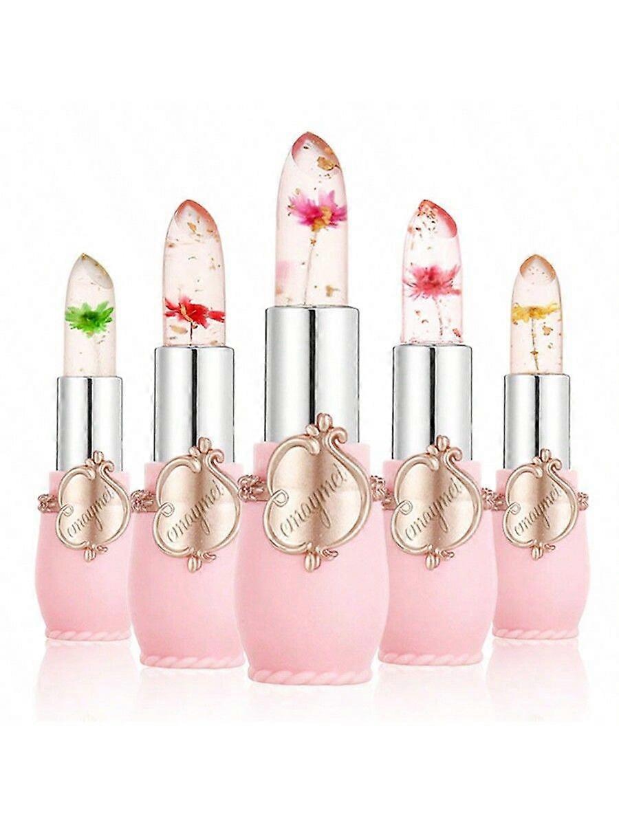 1 قطعة أحمر شفاه جيلي فلاور جافة ، مرطب شفاه مرطب للشفاه ، مرطب شفاه مغذي طويل الأمد ، ملمع شفاه ماجيك متغير اللون ، هدية العطلة