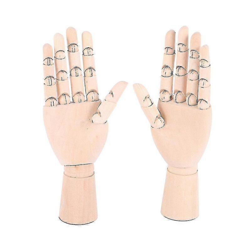 Manikin à main gauche / droite opposable en bois de 7 pouces (main gauche + droite)