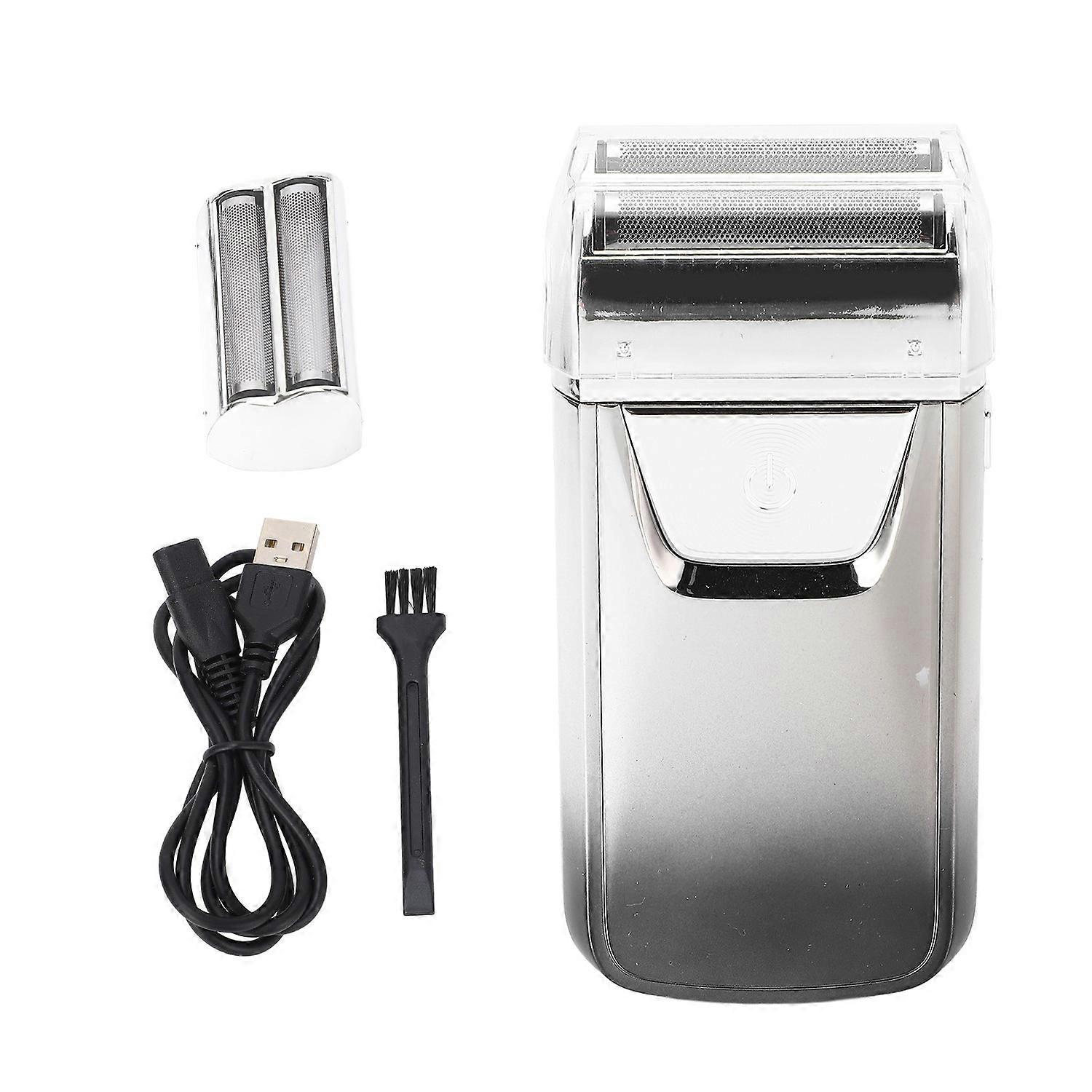 Reciprocating Beard Trimmer LED Display Rechargeable Double Foil Beard Trimmer Bald Head Clipper Wit