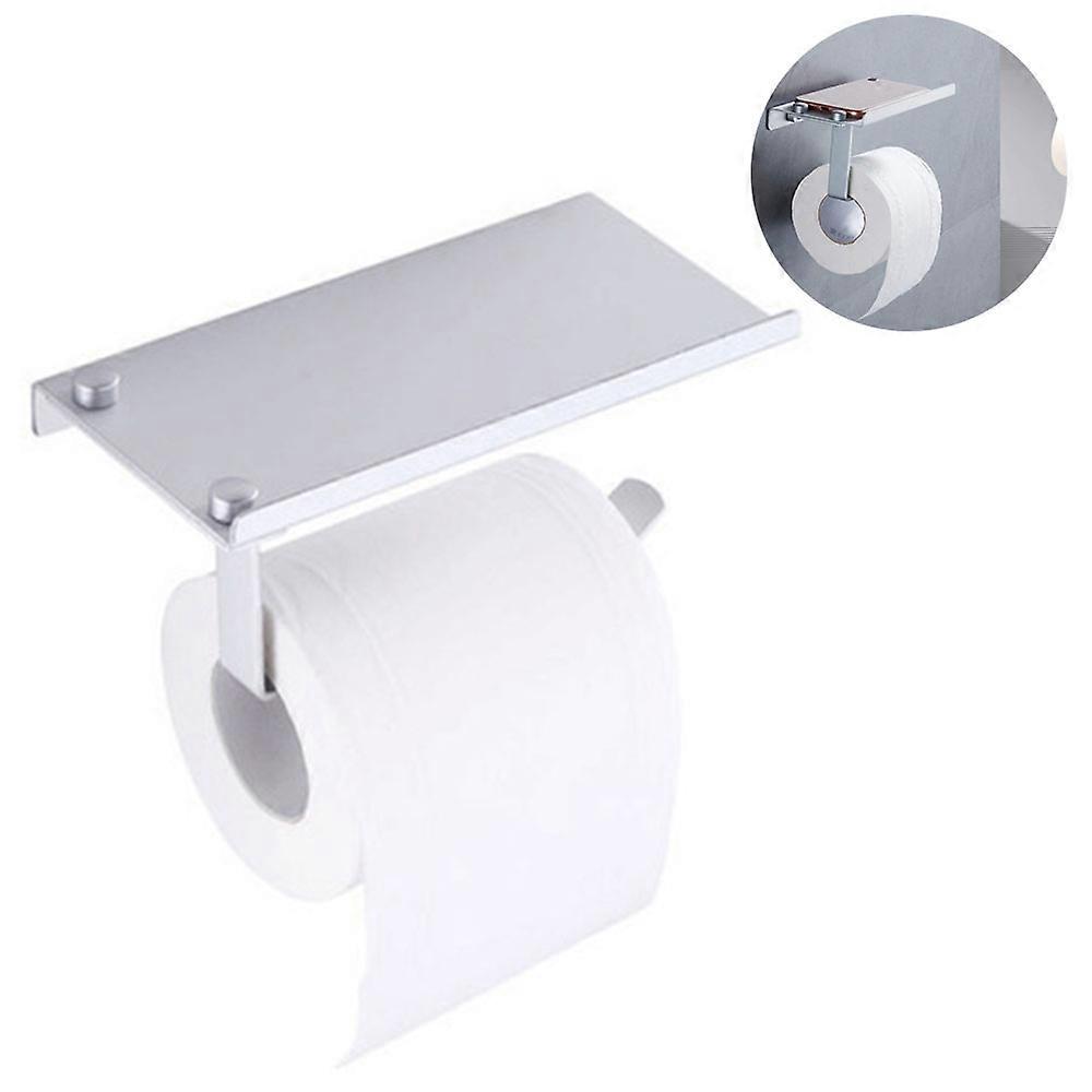 Stylish Toilet Paper Dispenser, Corrosion Resistant Design For Durability, Multi-Use Shelf Accommodates Various Items