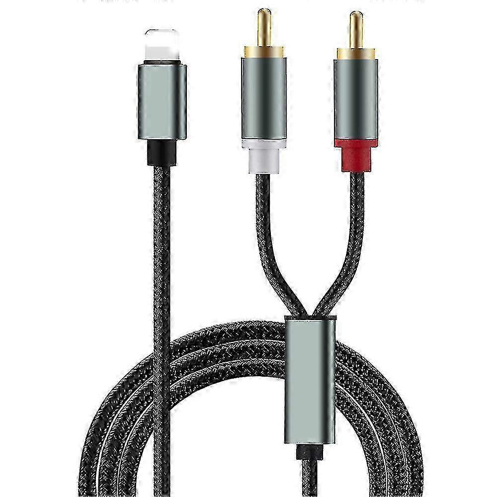محول الصوت كابل الهاتف إلى مكبر صوت كابل Rca Lotus مكبر للصوت رابط مكبر للصوت كابل الصوت متوافق مع Apple iPhone Lightning KZR