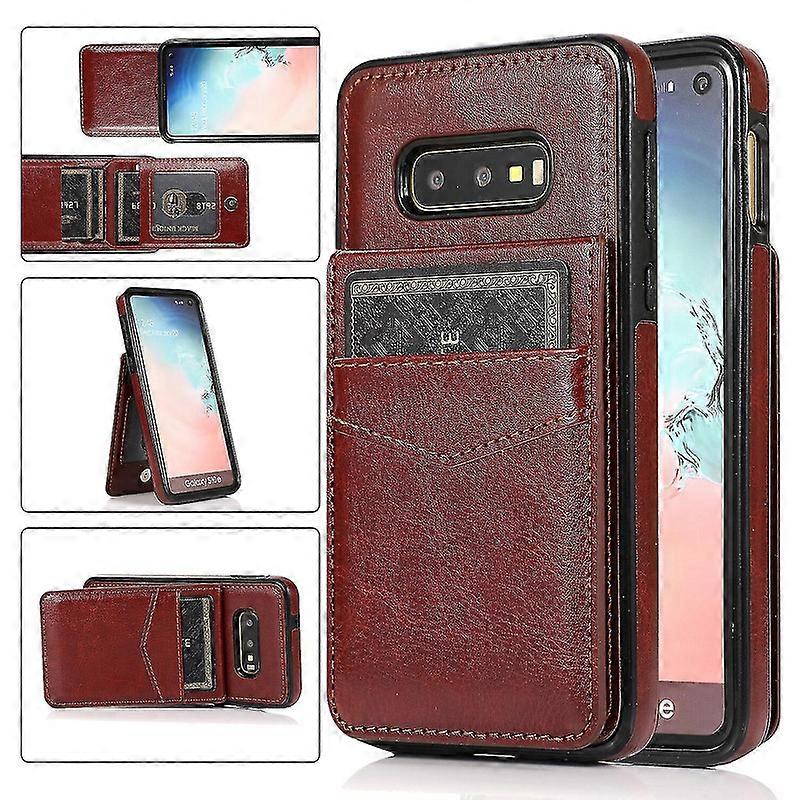 Business Style Pu Leather Case For Samsung S10 With Card Holder, Wallet Function, Stnad Function, Fall Protection