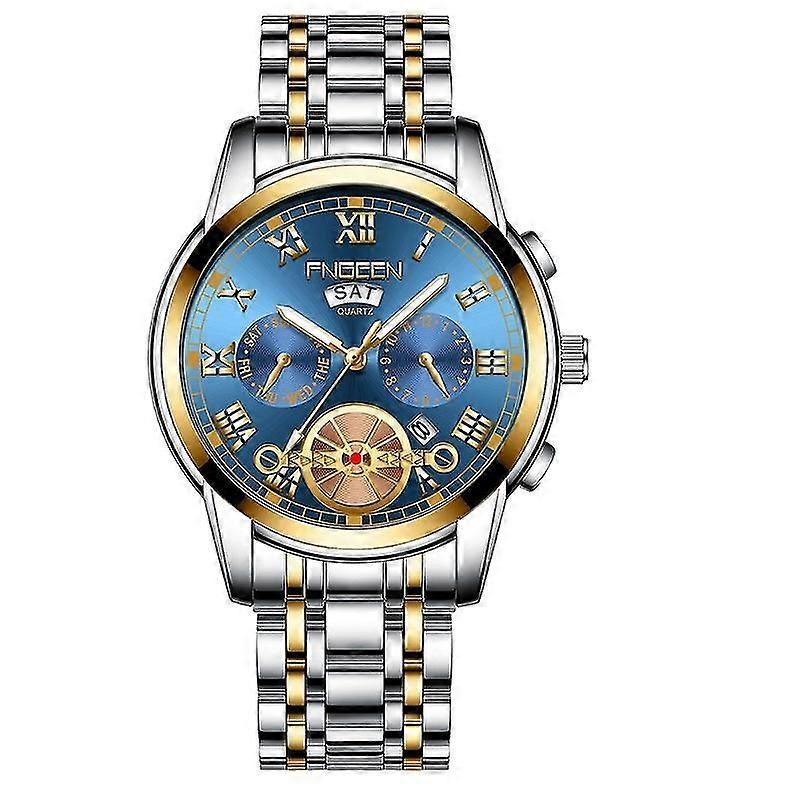 Man Watch, Colour: Gold Blue Surface Gold Blue Surface