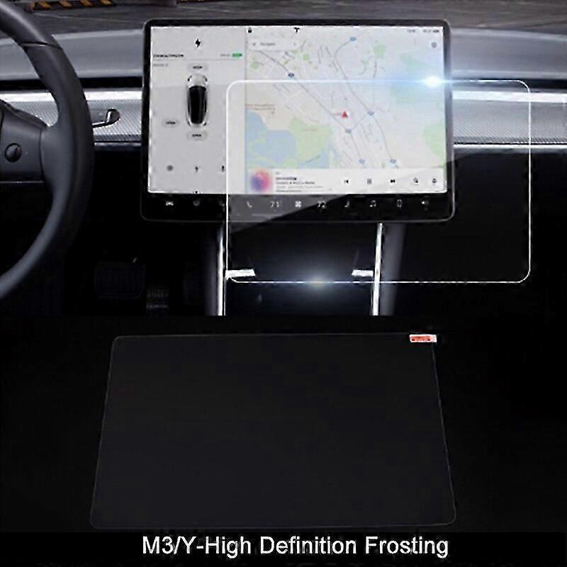 2023 Tempered Glass Screen Protector Designed For Tesla Model 3/y Dashboard Touchscreen Matte High Definition Anti Fingerprint Screen Protectors