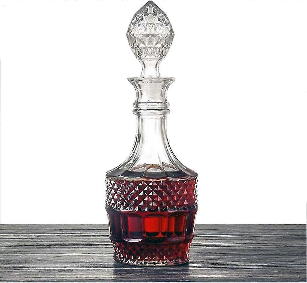 Glass Decanter with Airtight Stopper for Whiskey, Brandy, Scotch, Vodka, Bourbon (830ml)