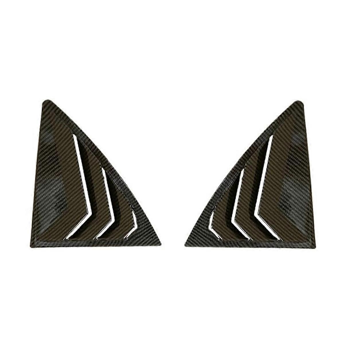 For 2009-2013 Car Rear Louver Window Side Shutter Cover Trim Sticker Vent Scoop Accessories Carbon