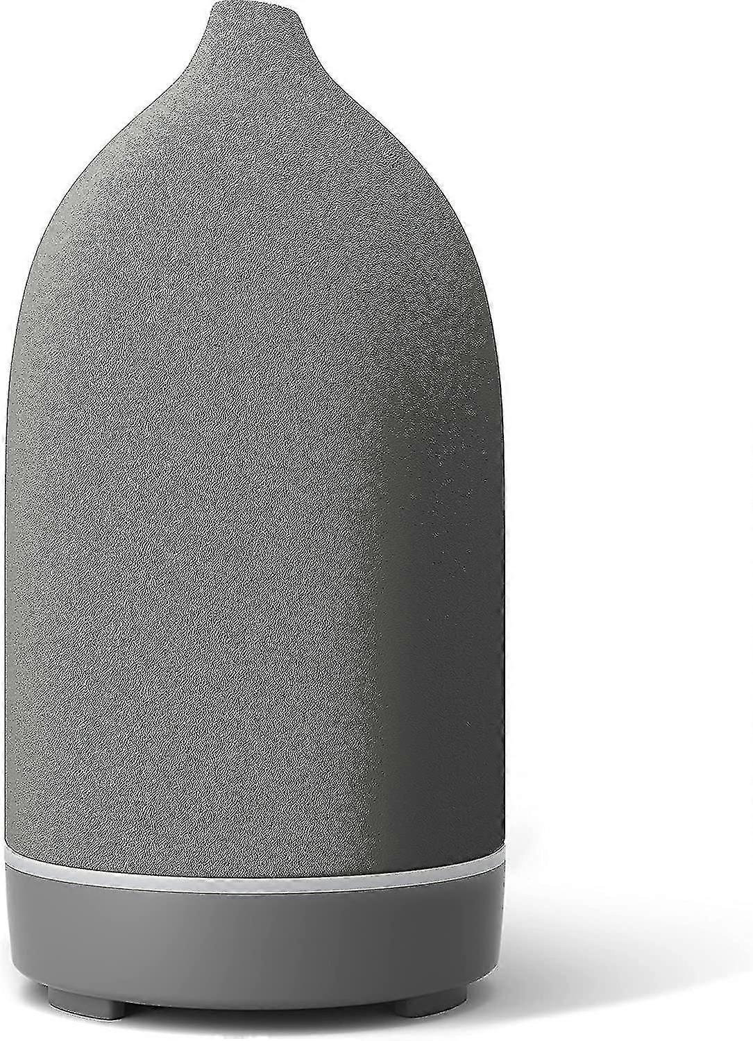Keramisk diffusor, aromaterapi essensiell olje diffusor for rom, stein diffusor stue (grå)