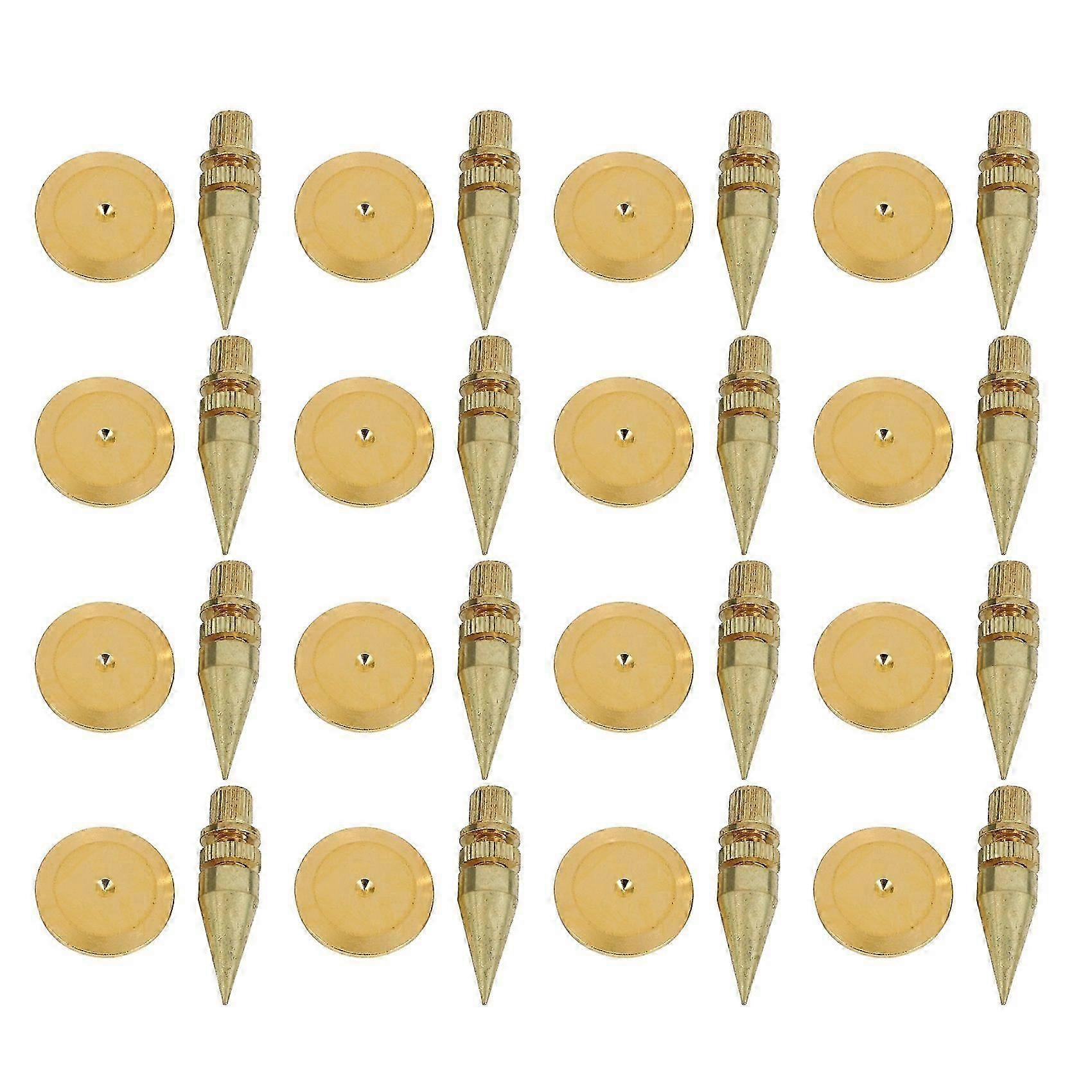 16 Pairs 6 X 36mm Copper Speaker Spike Isolation Stand + Base Pad Feet Mat Speaker Isolation Speaker Isolation Pads