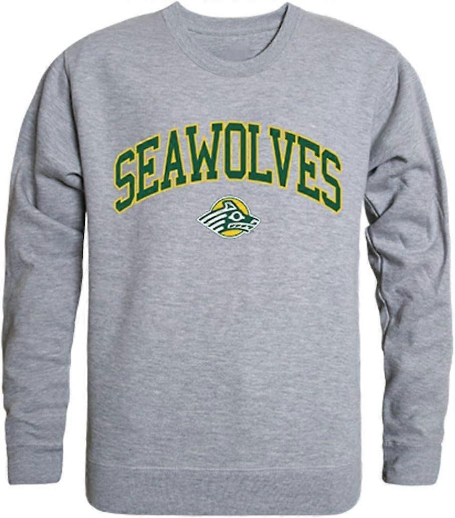 UAA University of Alaska Anchorage Campus Felpa girocollo pullover grigio melange