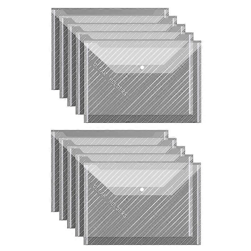 10pcs A4 Waterproof Transparent Thickened Folder Archive Bag