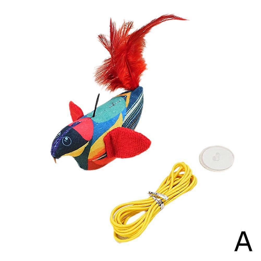 Cat Toys, Flapping Wings Sparrow Toys Vivid Chirping Simulation Bird Toys