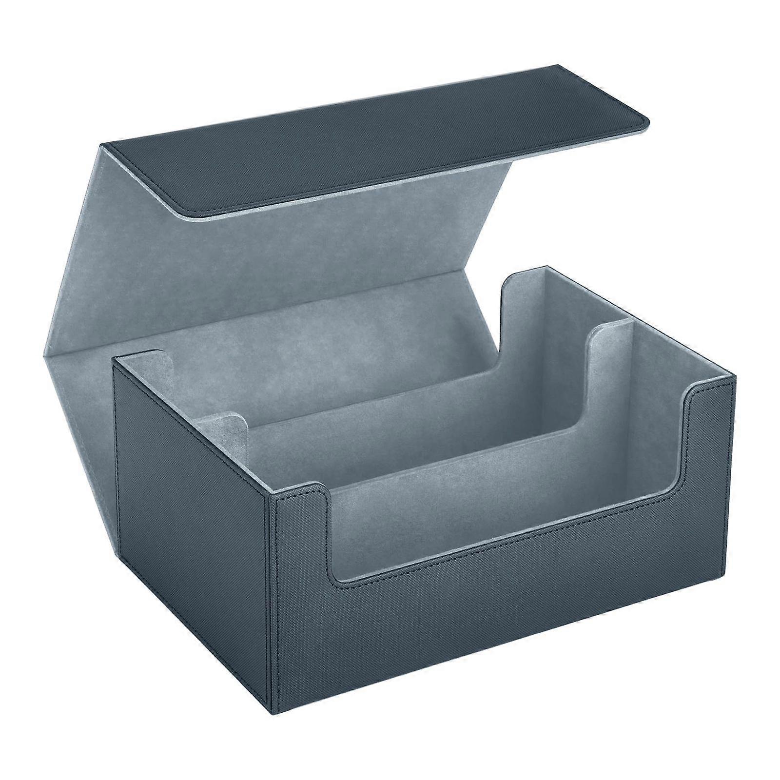 PU Leather Card Case Deck Box Sturdy with Top Open 600 Cards Keep Baseball