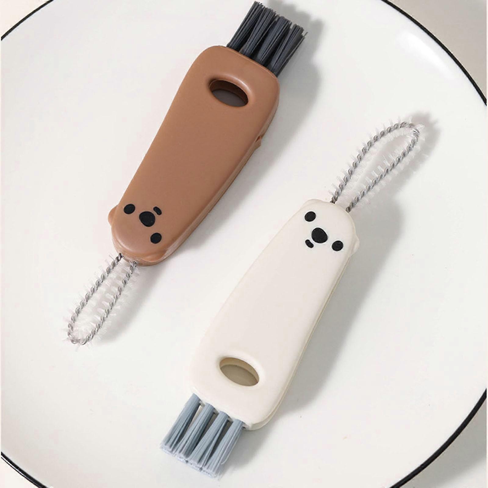 Brosse de nettoyage de couvercle de tasse portable - Conception 3 en 1 pour un nettoyage facile