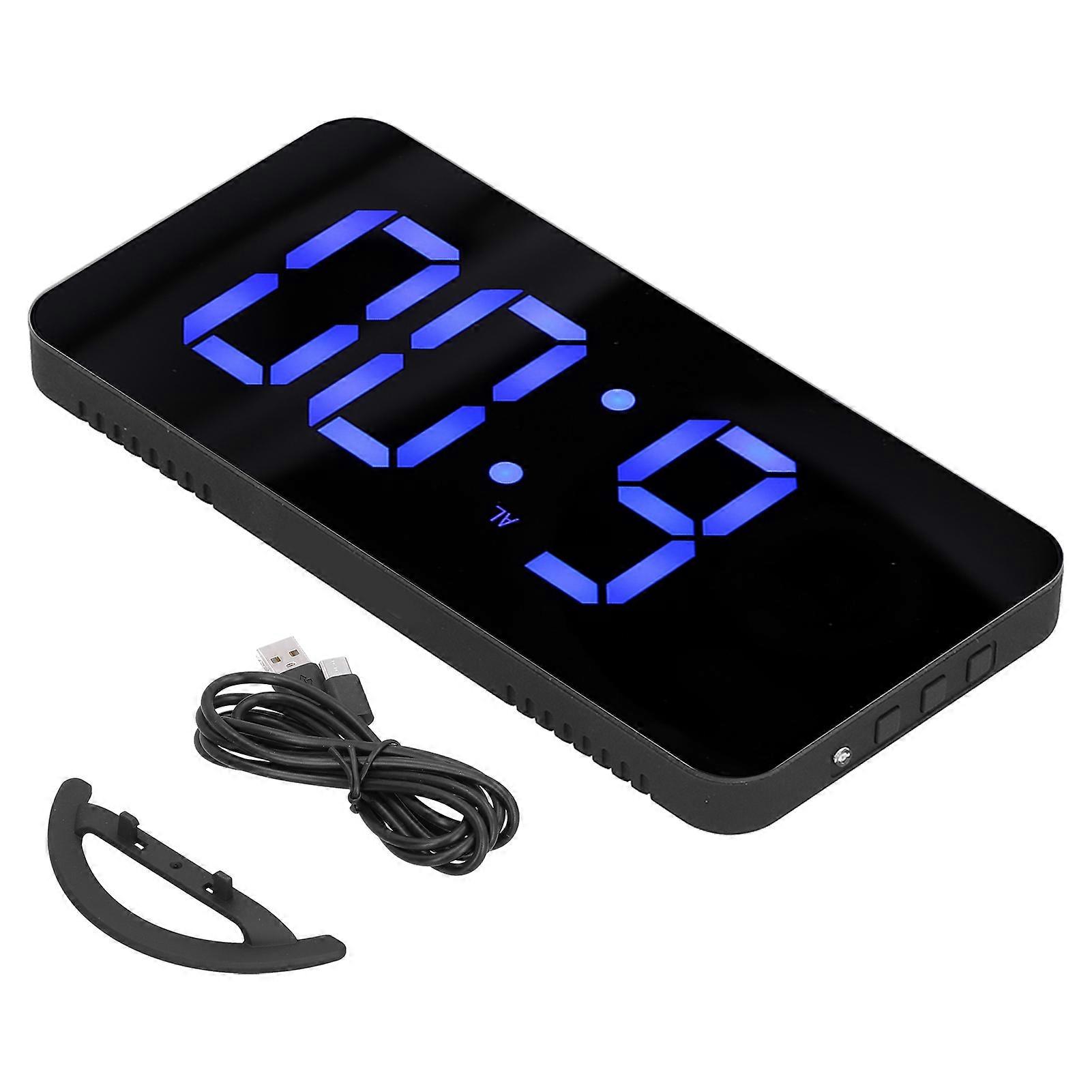 Multifunctional Mirror Alarm Clock TS-8201-HB with 3-Gear Brightness Control for Students, Home Use, and Electronic Timekeeping