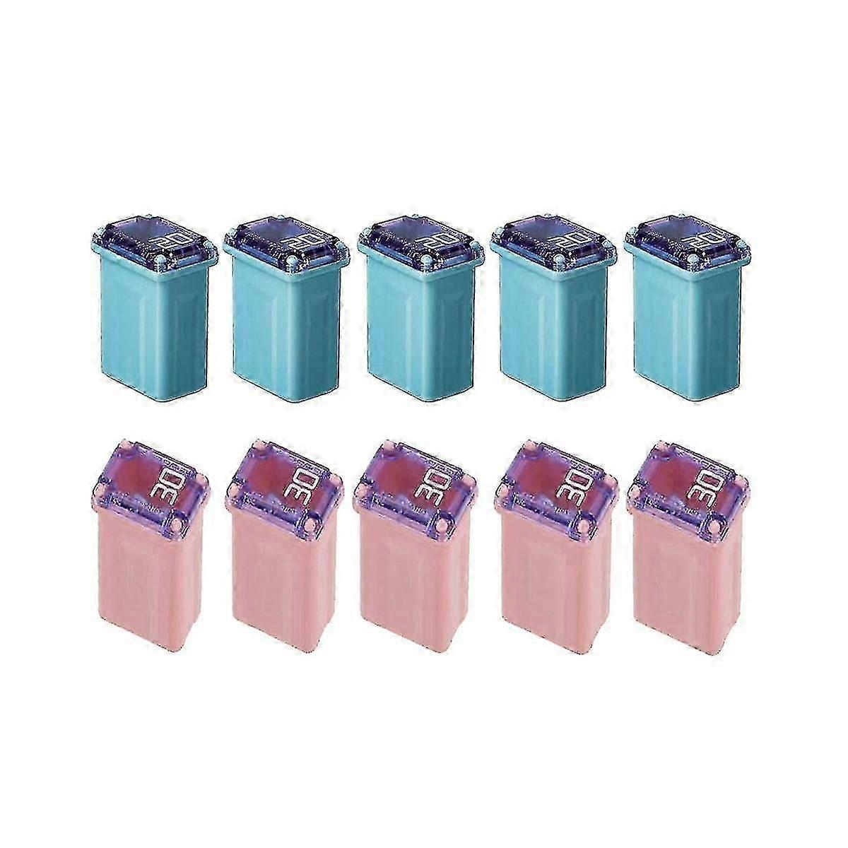 Exquisite 10 PCS of 20Amp 30Amp Miniature Box Fuses FMM MCASE Type FMM Maxi Fuses ("Low Blow")