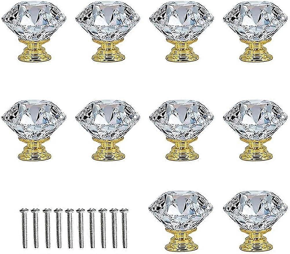 Clear Diamond Drawer Pulls,10 Pcs Clear Crystal Door Handles,clear Diamond