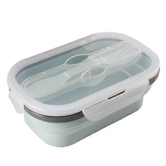 Portable Silicone Food Container Collapsible Bowl Lunch Bento Storage Box Holder