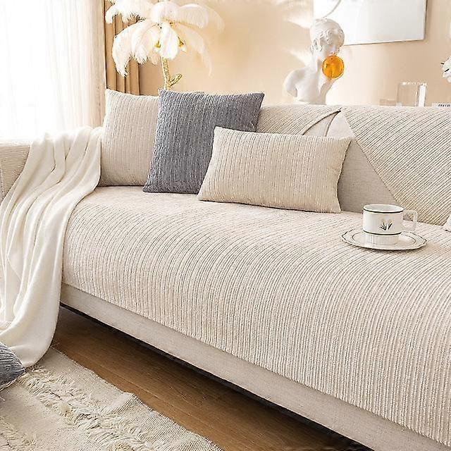 Cotton Sofa Cushion Four Seasons Universal Non -Slip Cushion Cream Style Living Room Furniture Sofa Cover Backrest Towel Cover