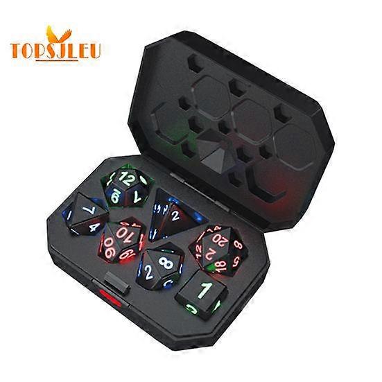 LED Rechargeable Flash Electronic Dices Chess Card Lovers Accessories - 1 Set, High Sensitivity Sensor Installed Circuit Board