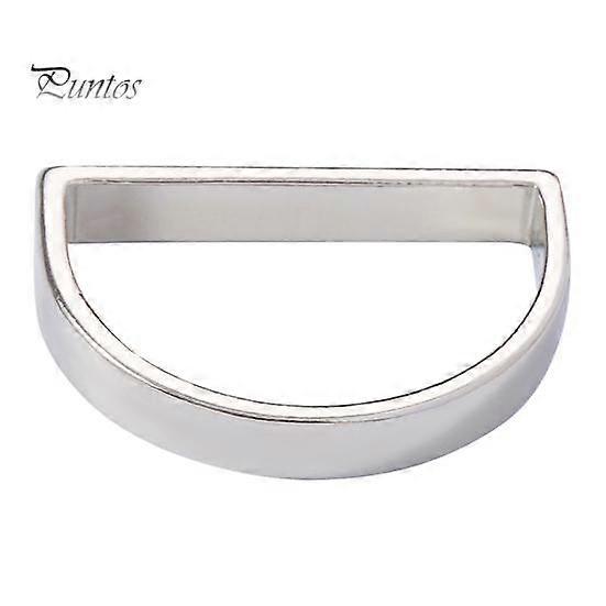 Alloy Napkin Rings Electroplating D-shape Ring Buckle Rust-Proof Simple Style Decorative Golden/Silver Color Serviette Buckles Home Restaurant Table