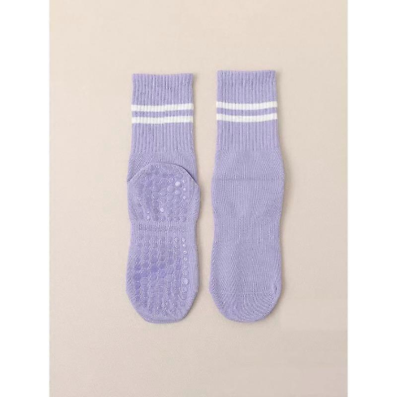 1 Pair of Yoga Socks, Women's Mid Length Socks, Spring and Autumn Fitness Socks, Anti Slip Floor Socks, Sports Socks