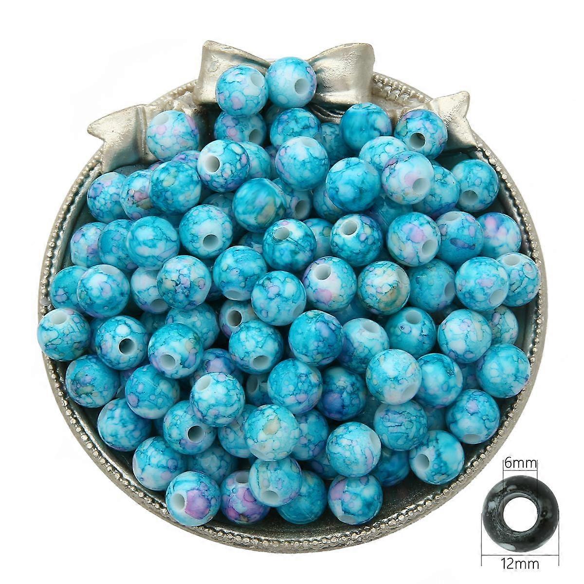 30/50/100Pcs Acrylic Beads Macro Hole Flower Beads Spacer Loose Beads for Jewelry Making