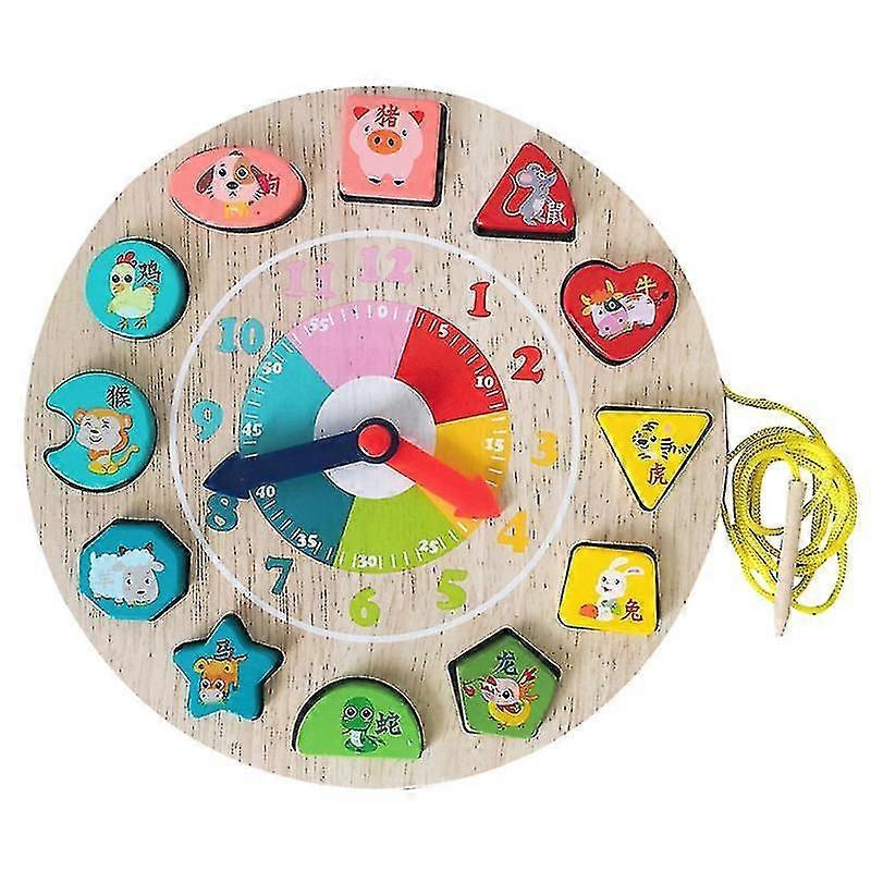 1set Matching Blocks Clock Toy