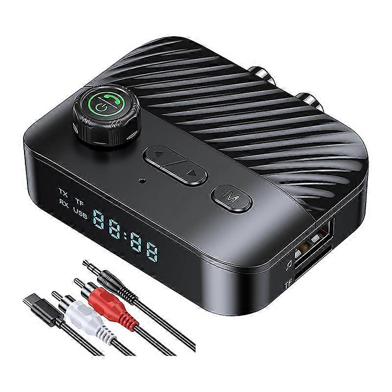 Bluetooth 5.3 Transmitter Receiver Stereo LED Screen