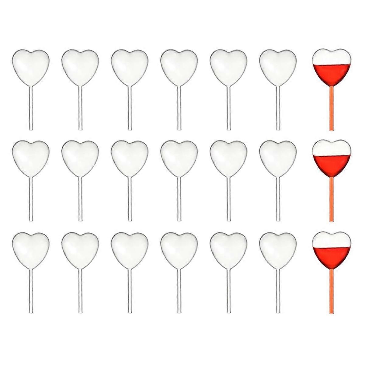 100 Piece Paper Cupcake and Jam Dropper Decoration Set,(Heart-Shaped)