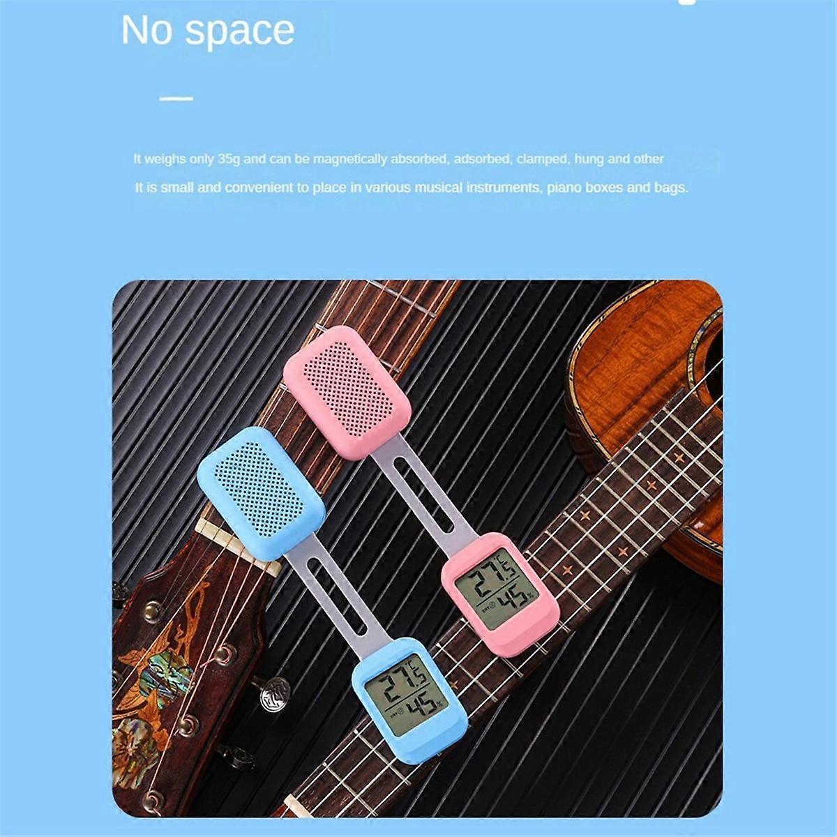 Guitar Humidifier with Thermometer Hygrometer for Guitar White