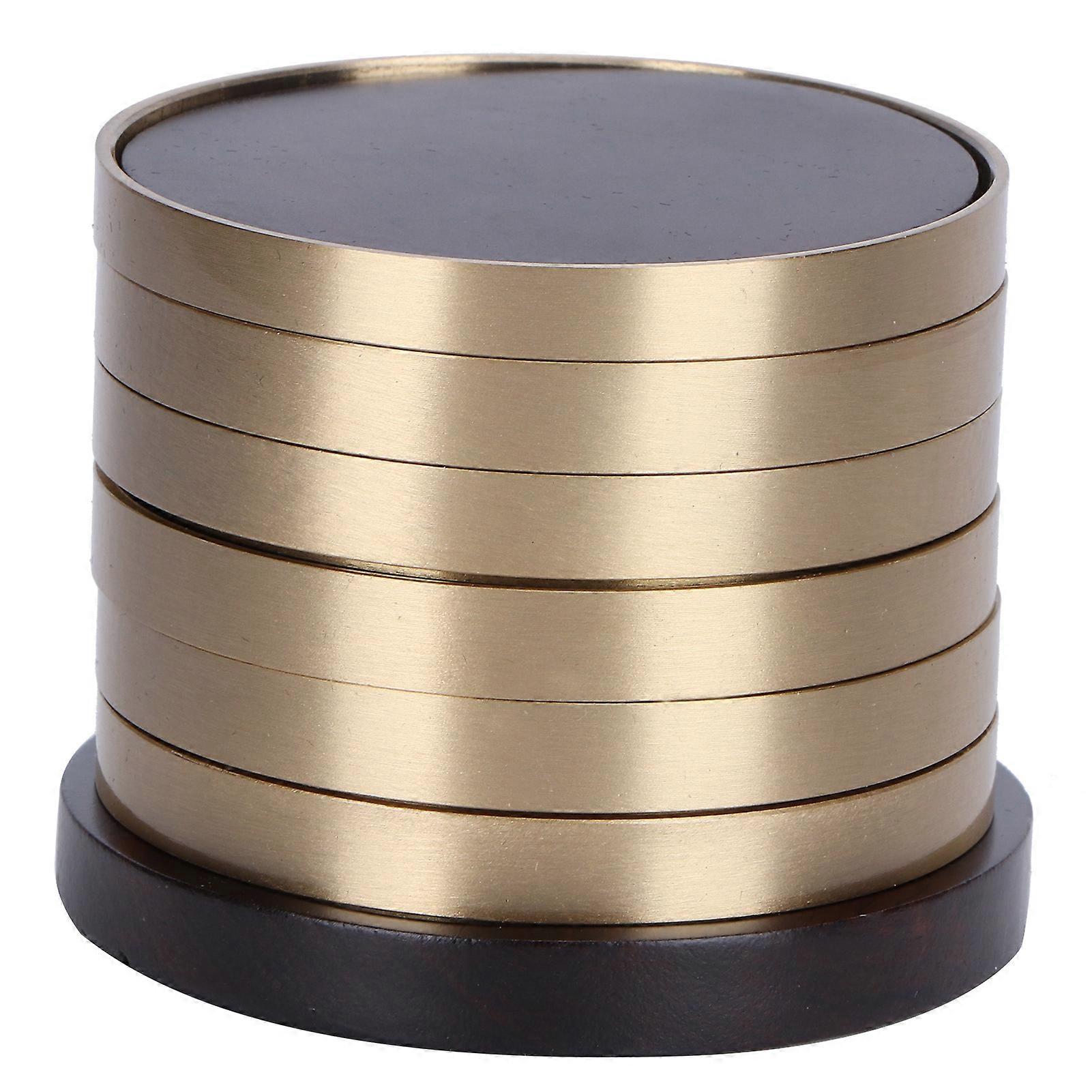 Wooden Tea Cup Mat Insulation Desktop Cup Pad Set with Base Tray Tea Ceremony Accessories