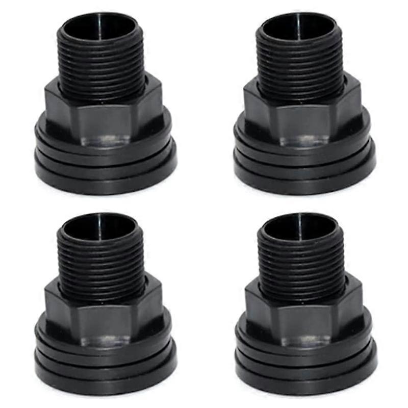 PVC Bulkhead Fitting Double Threaded Bulkhead Water Tank Connector for Rain Barrels Aquariums Water