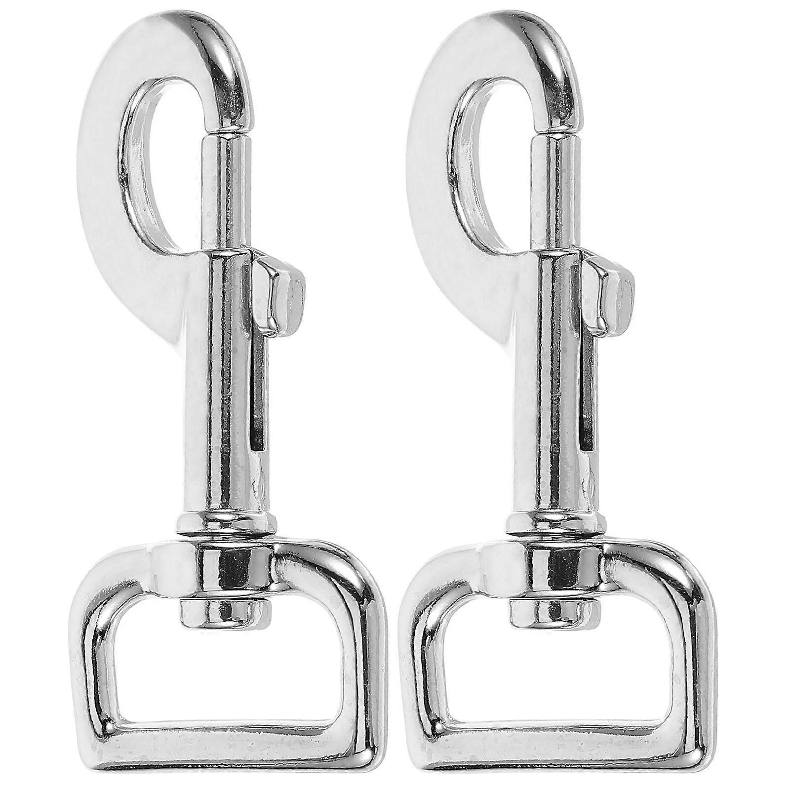 2pcs Swivel Snap Hooks Metal Dog Leash Clasp Pet Chain Connector Buckle for Linking