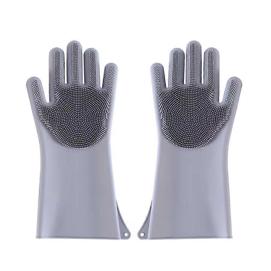 2 sets multi-purpose silicone anti-scratch gloves thickened for showers and pets