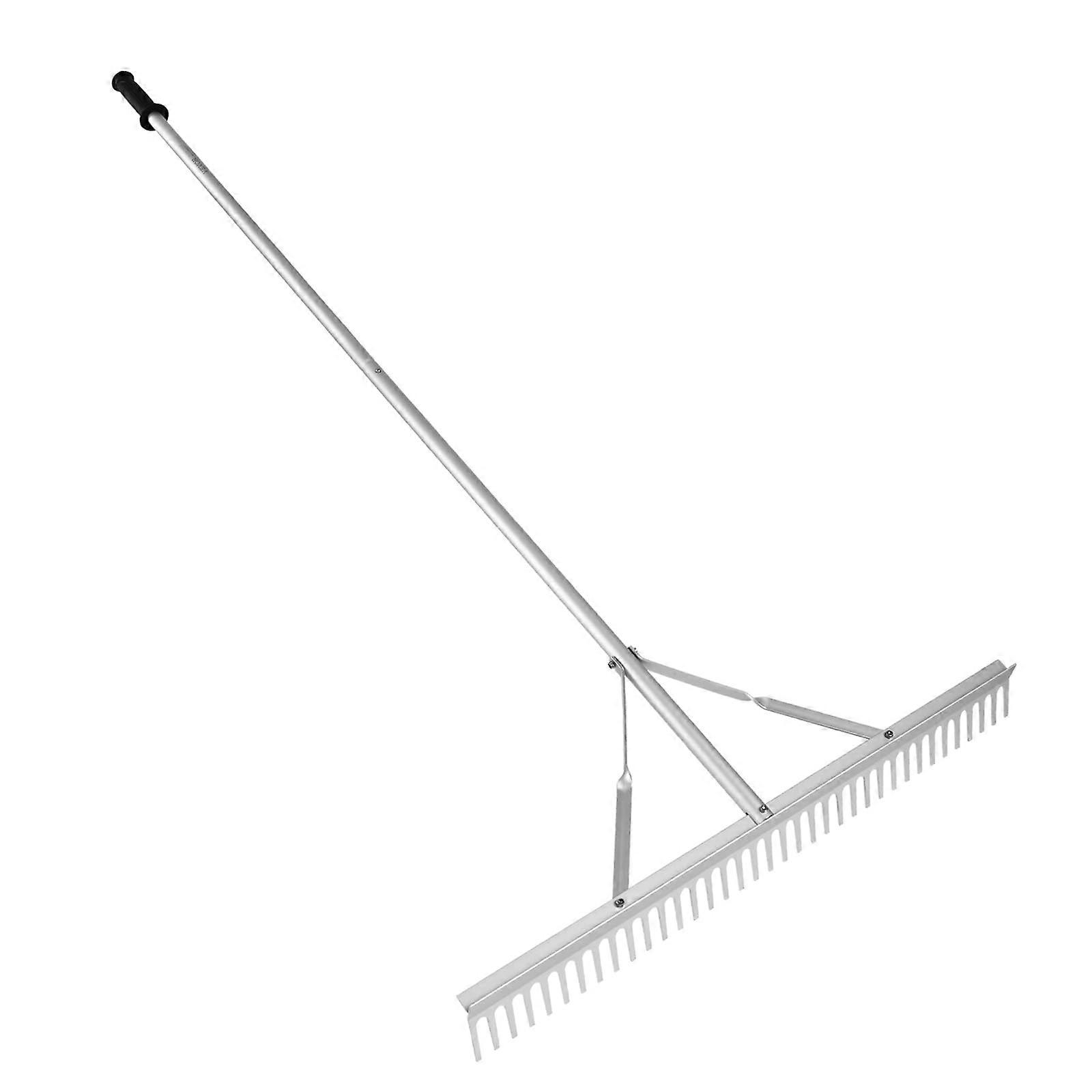 Silver Landscape Rake for Loosening Soil and Lawn Care