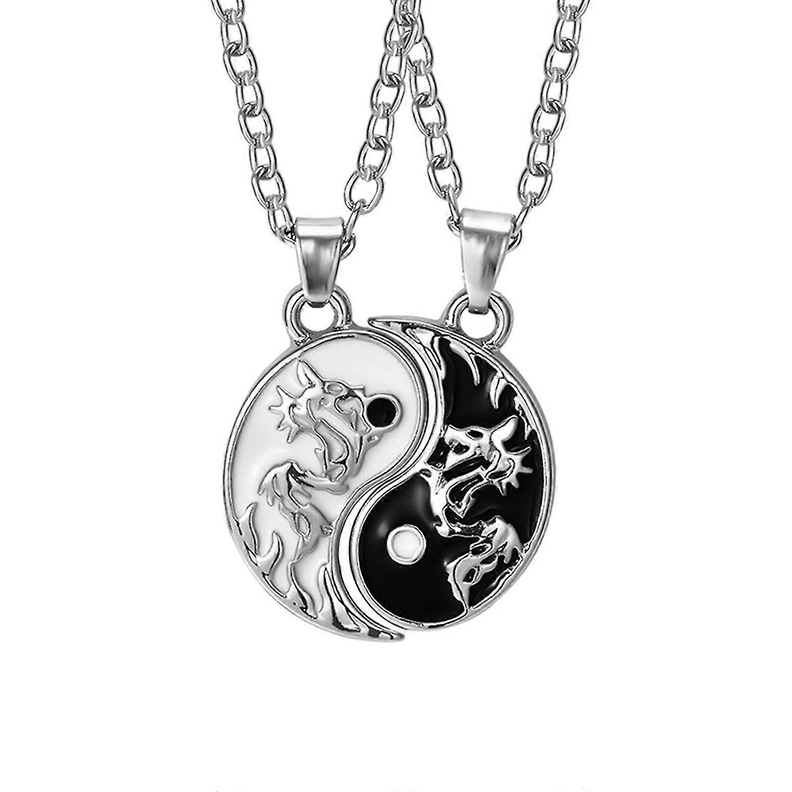 Yin Yang Necklace Personalized Matching for Sun Moon Stitching Friend Necklaces