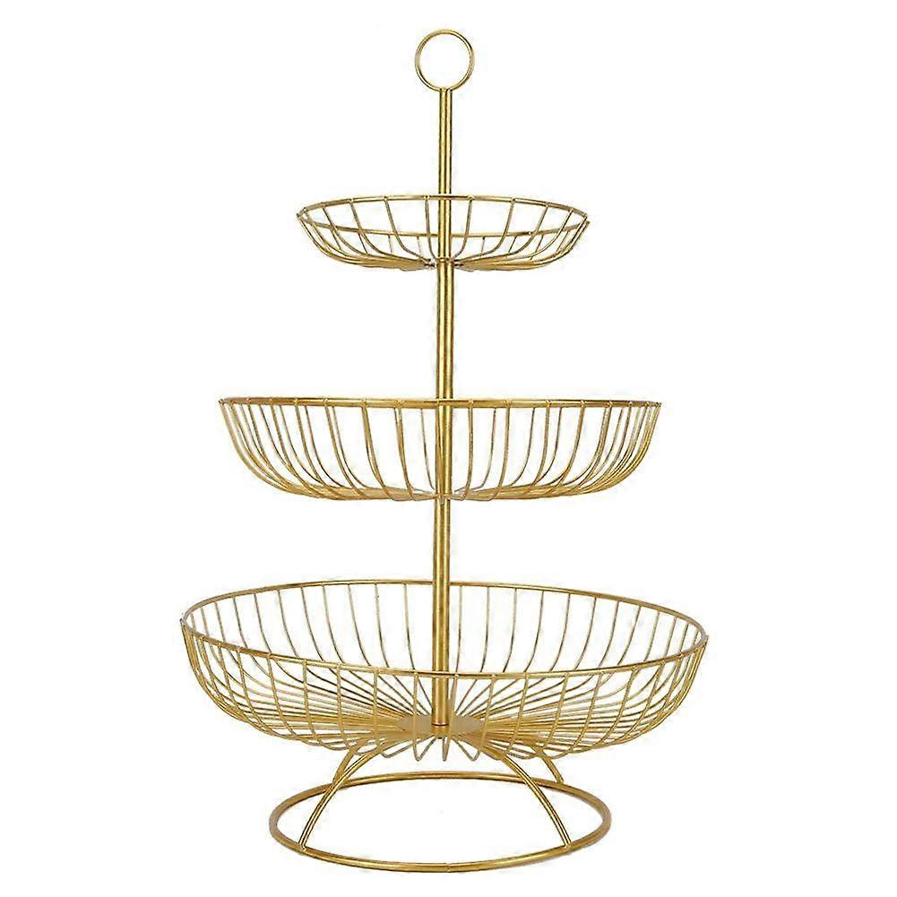 3-Tier Iron Modern Fruit Plate for Living Room Kitchens
