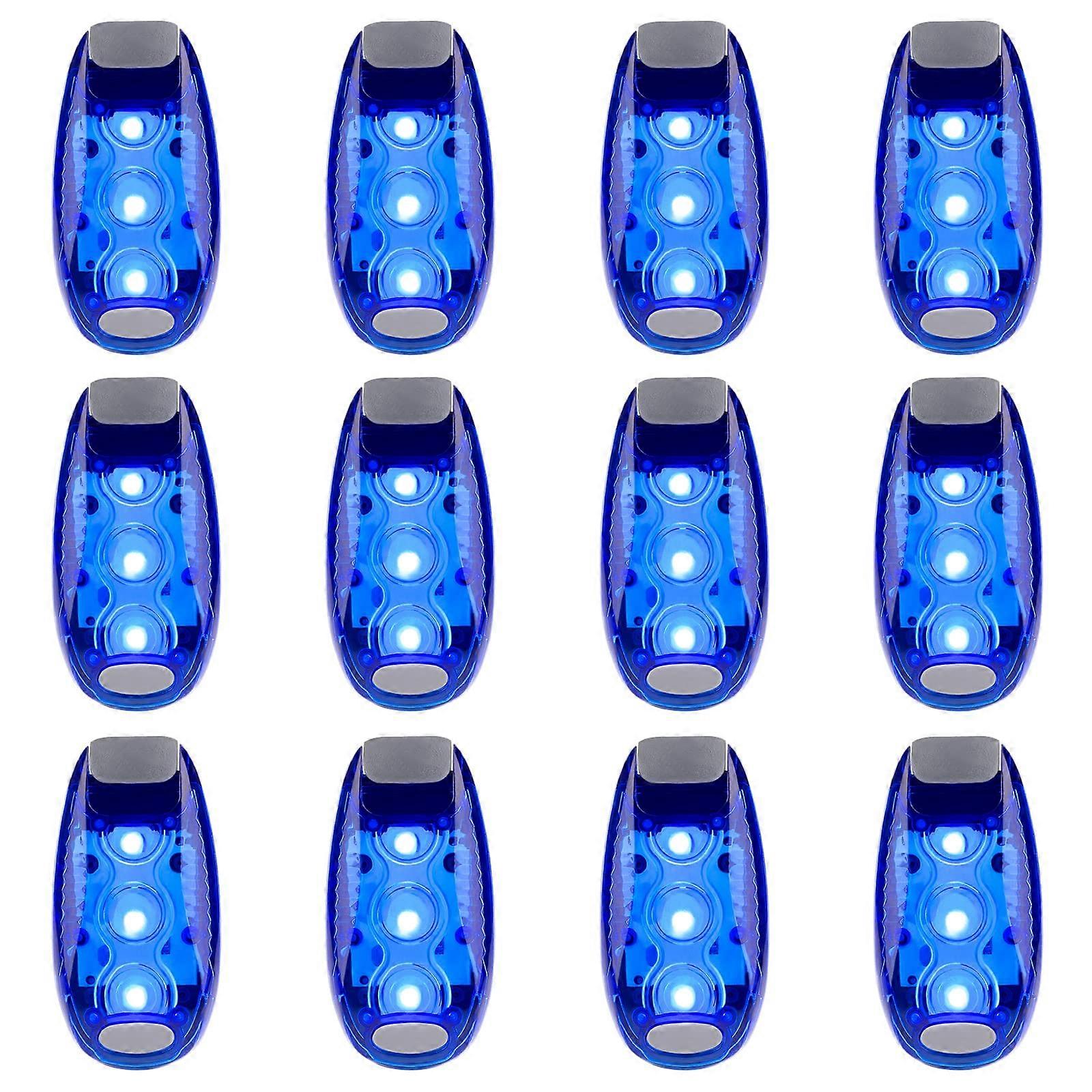 12 Pack LED Safety Lights for High Visibility, Clip-On Strobe Running Lights for Bicycle, Walking, Wrist or Clothing