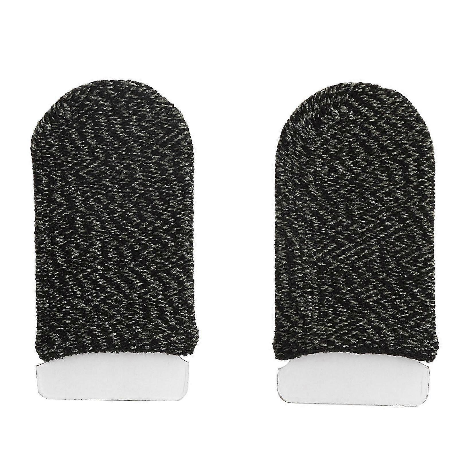 Mobile Game Finger Sleeve Reusable SweatProof Touch Screen Game Controller Black