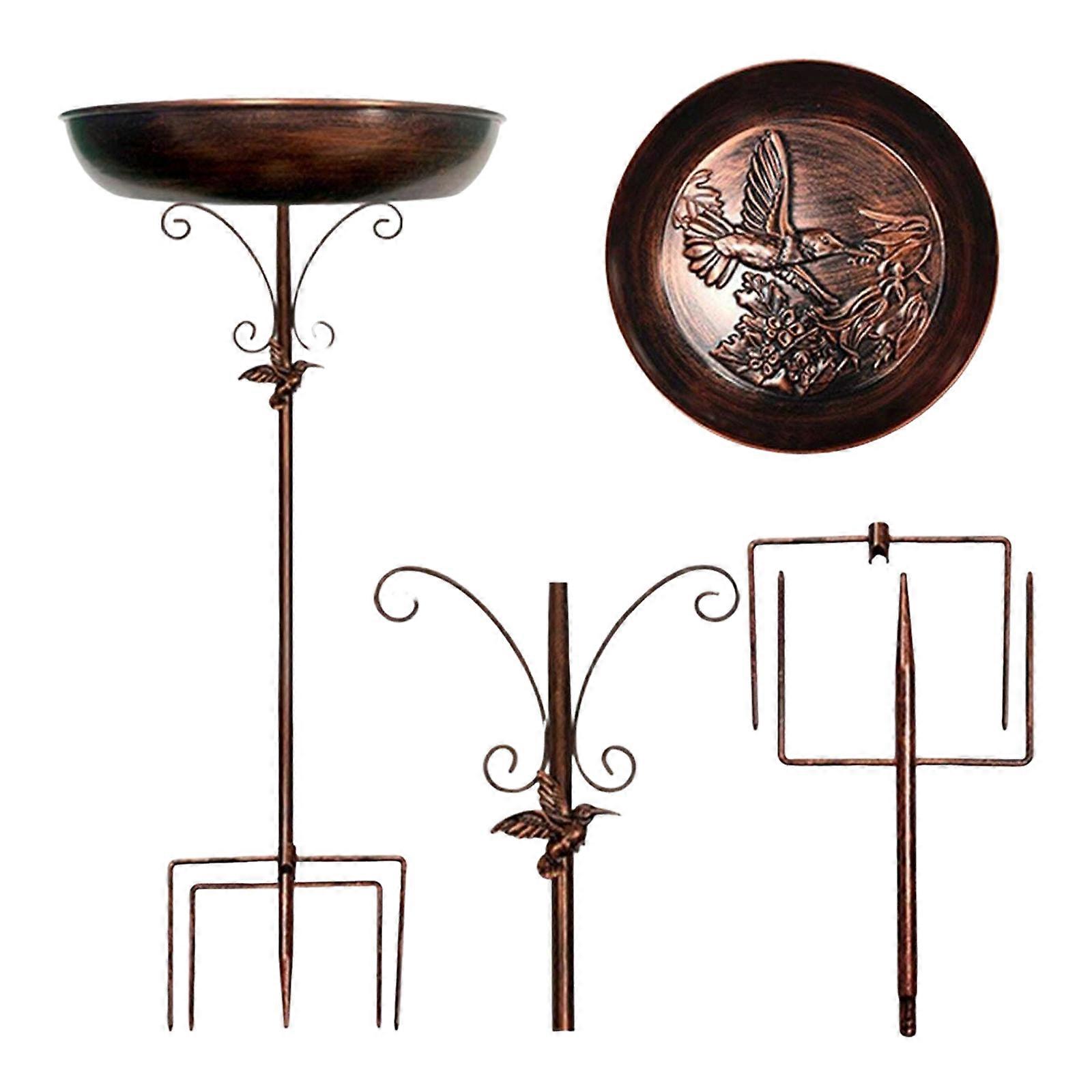 Outdoor Bird Bath Feeder Insert Firmly Durable Metal Birdbaths