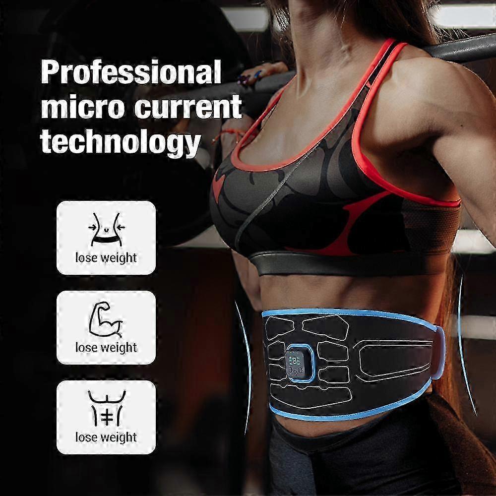 Electric Muscle Toner EMS Machine Wireless Toning Belt 6 Six Pack Abs Fat Burner