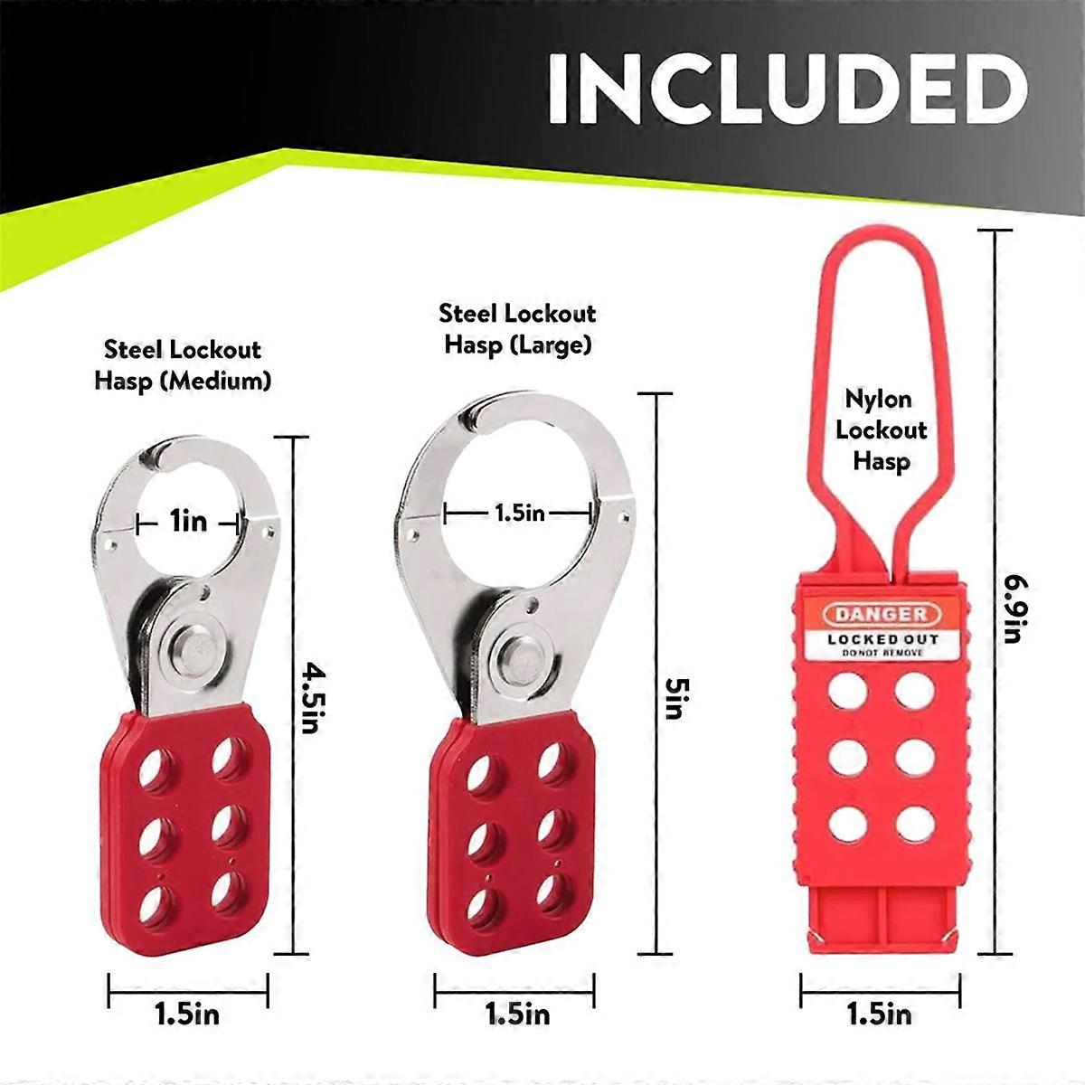 Lucchetto Multi-foro Rosso Per Lockout Tagout - 24 Fori, Sicurezza OSHA