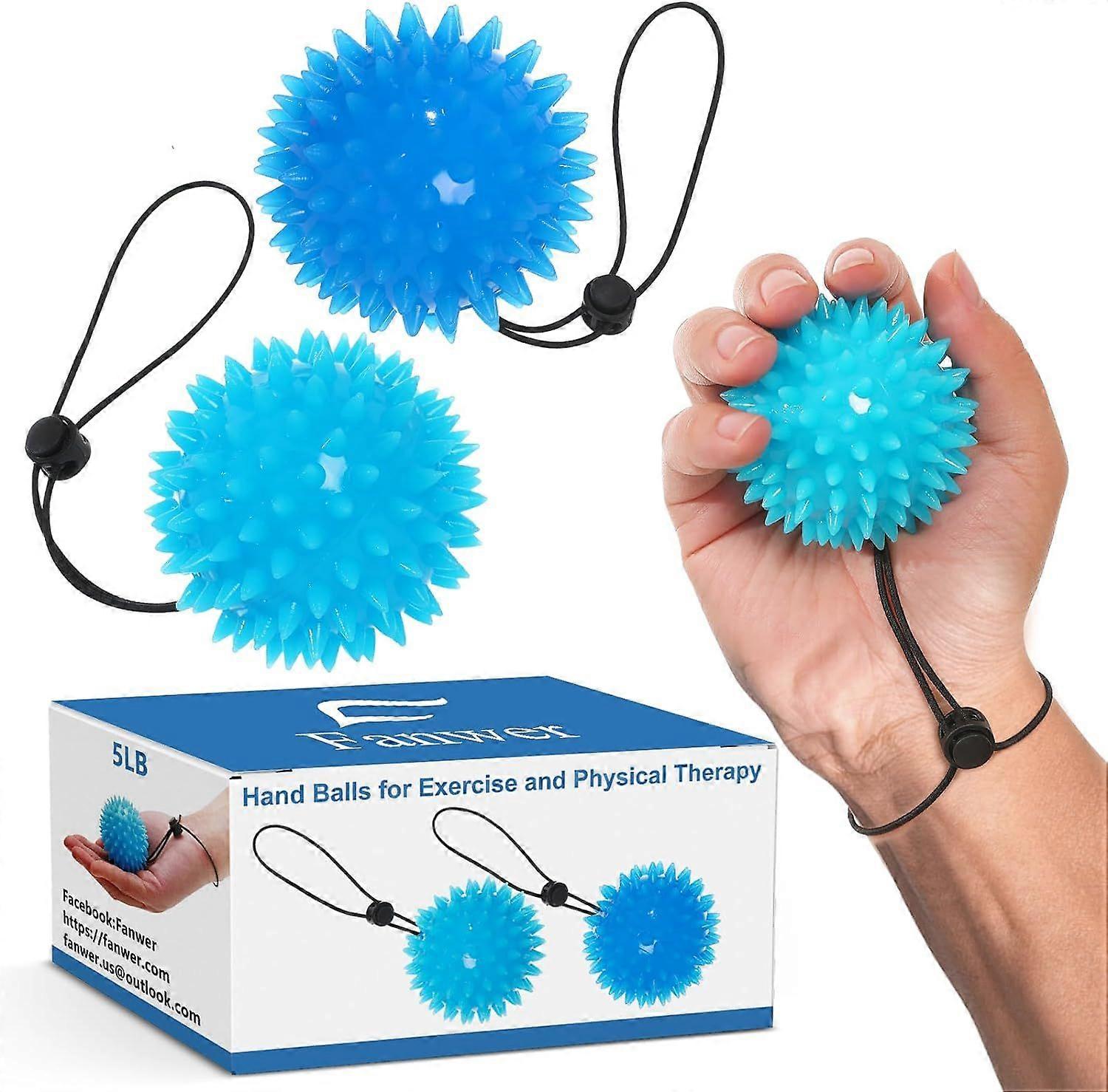 Set of 2 hand rehabilitation balls for hand exercises, anti-stress balls for adults and kids