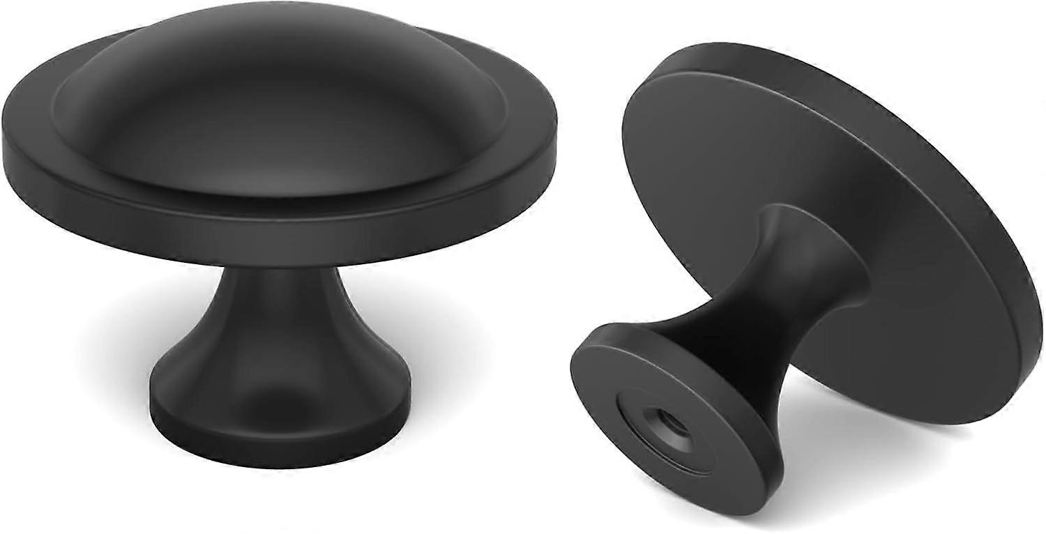 Pack Black Cabinet Knobs - Drawer Knobs - Furniture Knobs - Stainless Steel Cabinet Knobs for Cabinets, Drawers, Dressers - for Bathroom, Bedroom