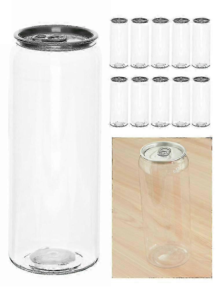 10stk plastdåser drikkevareflasker forseglet dåse mælk te juice 500 ml krukke With_lid