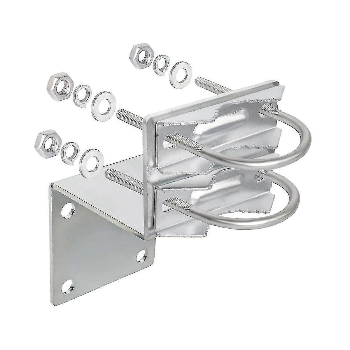 suitable for antenna pole mount kit with double u-bolts clamp v jaw bracket