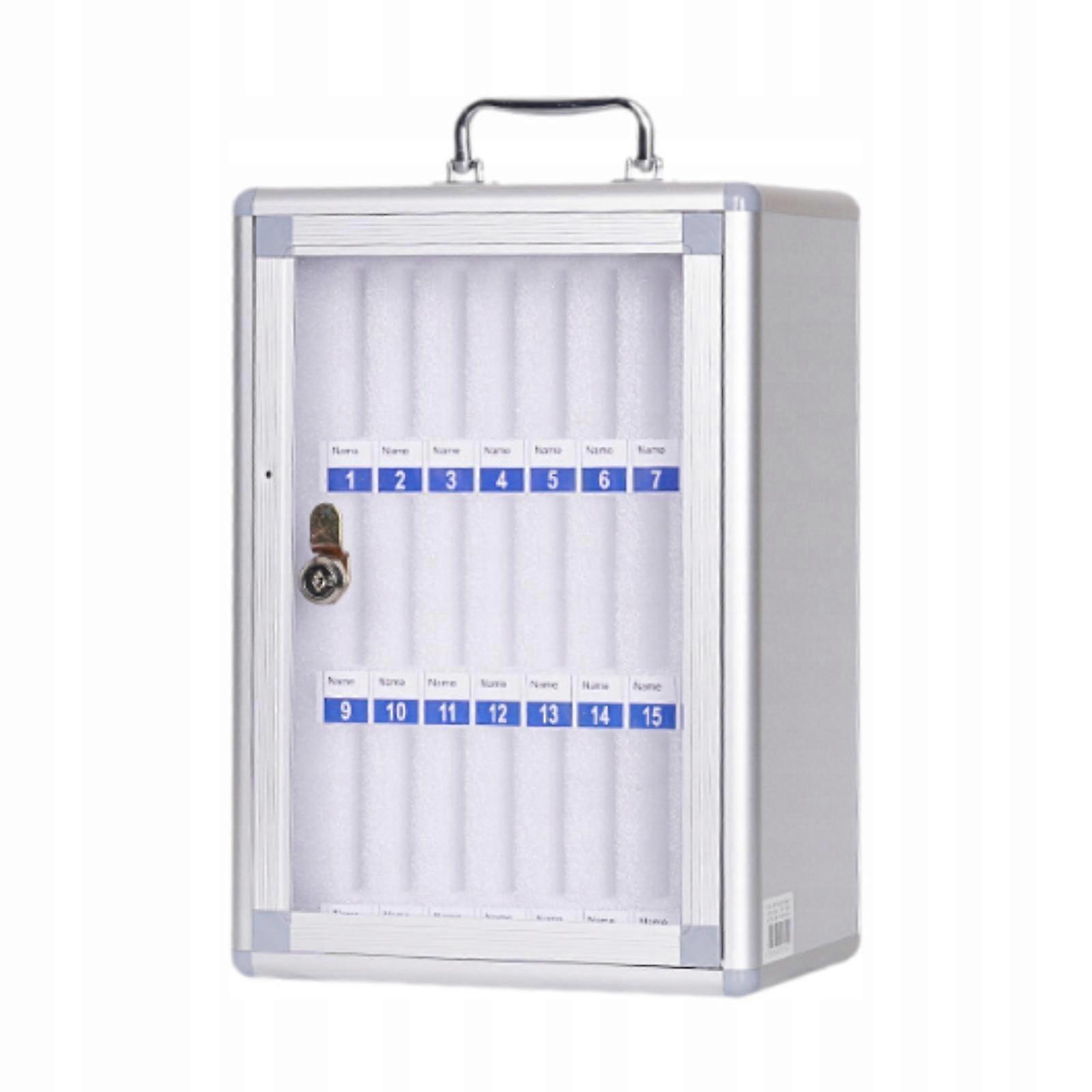 ארון אחסון טלפון דלת שקופה רכוב על הקיר פגישה יציבה 24 חריצים