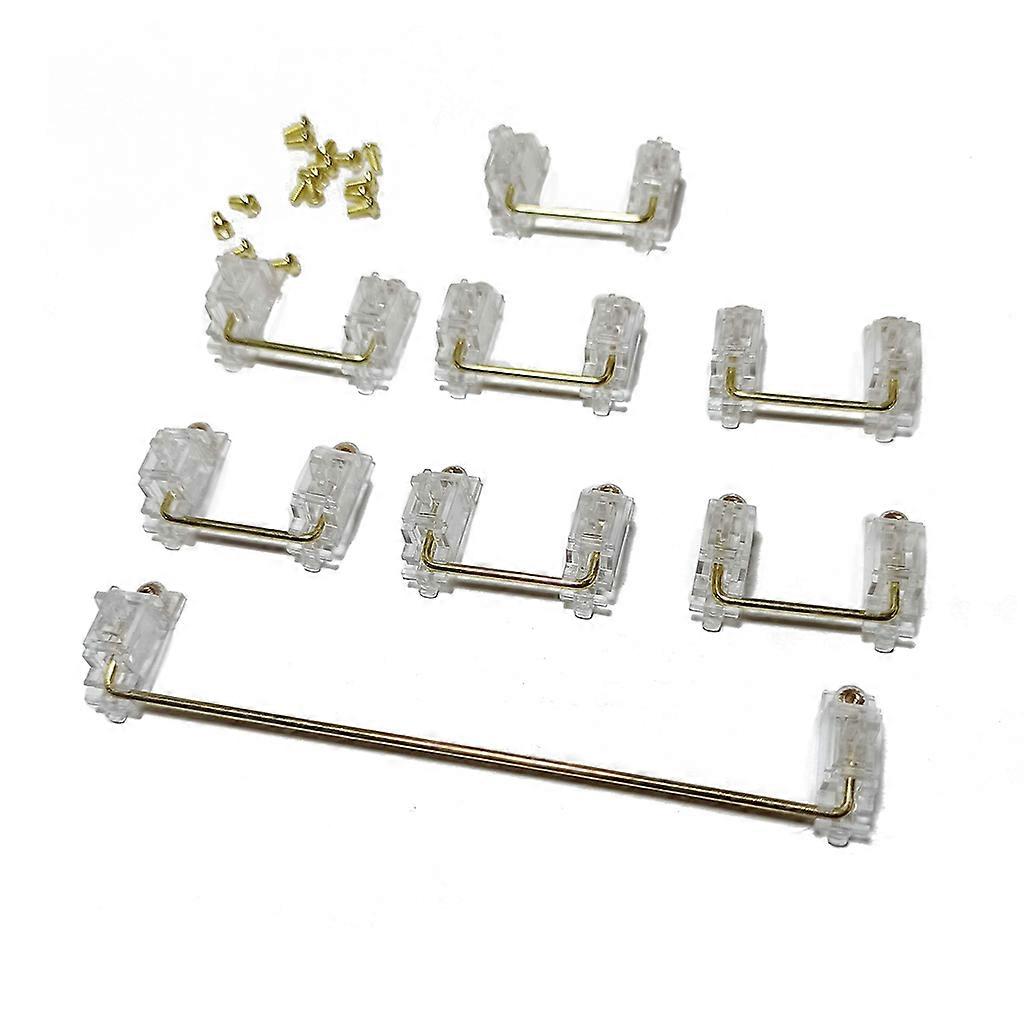 Clear Gold Plated Pcbs Screw Stabilizer for Custom Mechanical Keyboard V2, gh60, xd64, xd84, 6.25x, 2x, xd96, xd87  T