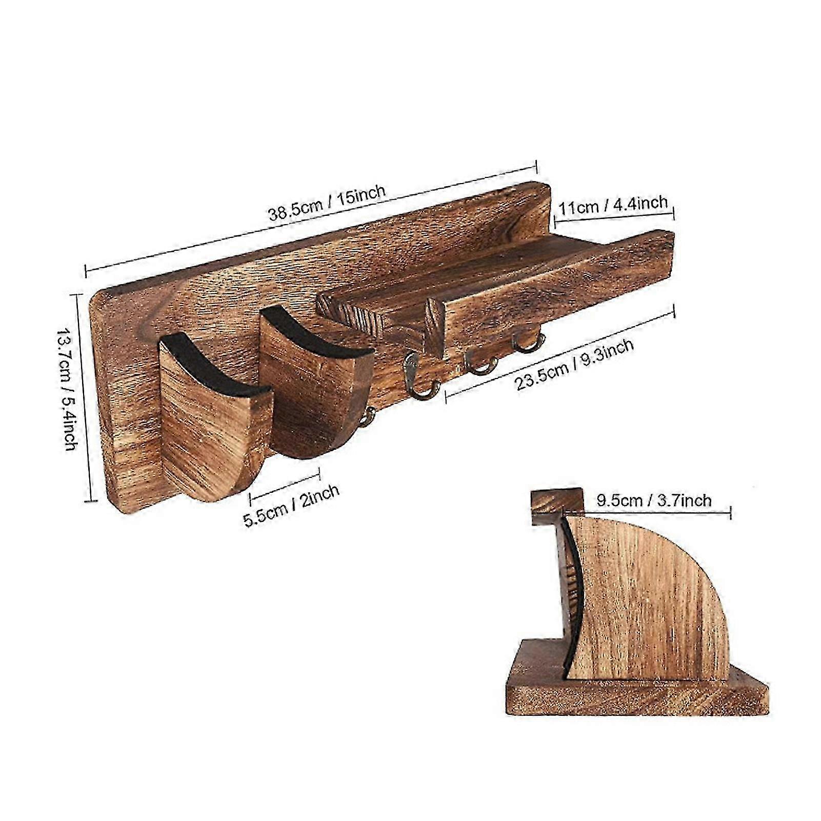 med Hook Multipurpose Gitarr Trä Hängande Rack Gitarr Väggmonterad Hängare för Elgitarr Violin Instrument