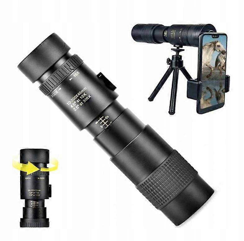 Monokular Telescope Binoculars Tripod Zoom 10-300x 40mm